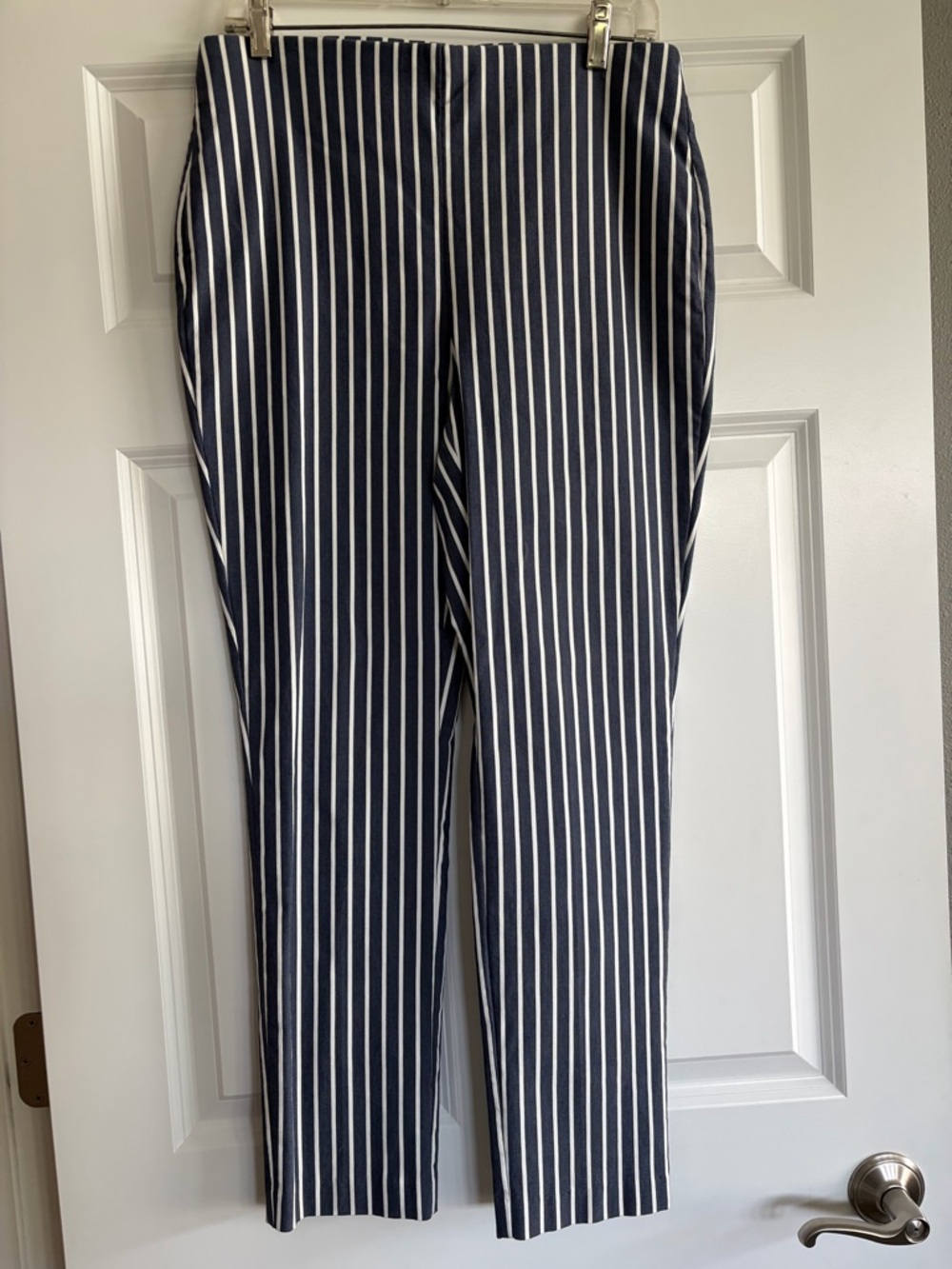 Chico's Navy and White Vertical Stripe Men's Pants